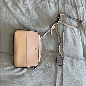 Chic Cream Leather Crossbody Bag